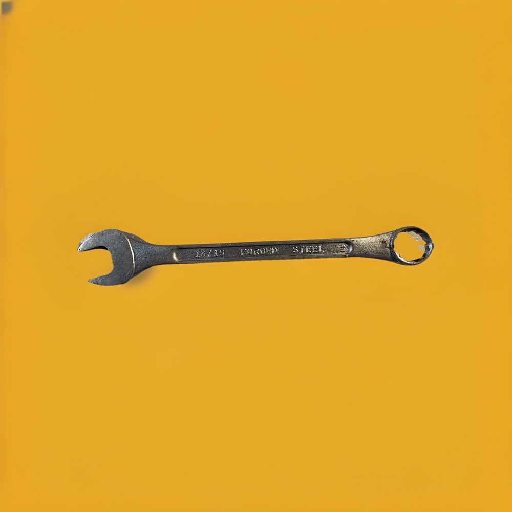 Vintage wrench 13/16" combination open/box wrench  Made in the USA.